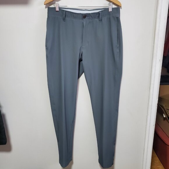 UNDER ARMOUR UA Drive Straight Leg Golf Pants Stretch Downpour Grey Men 34 x 32" - Picture 2 of 15